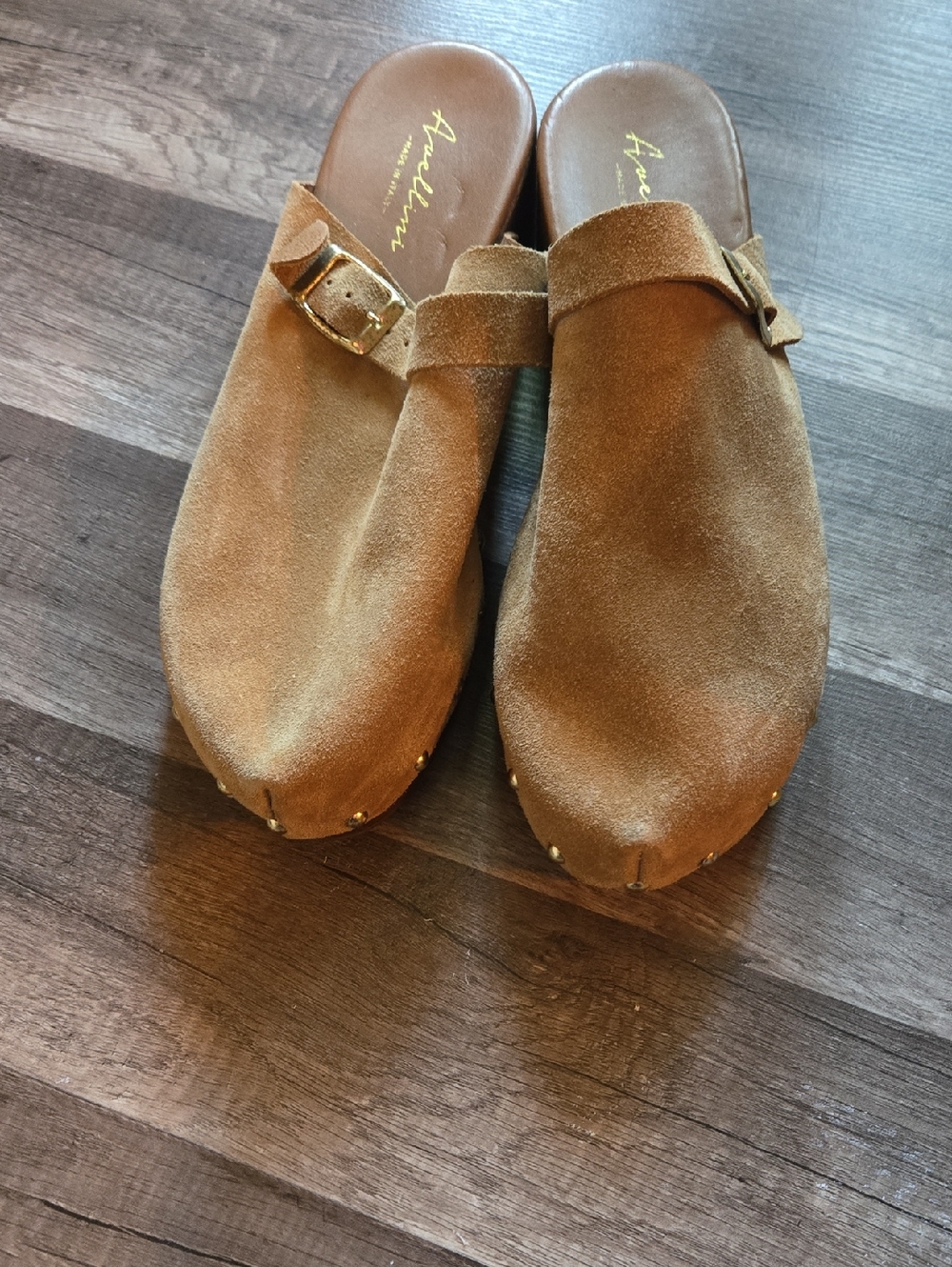 Leather Studded Clogs